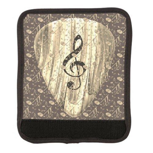 Personalized Music Note Guitar Pick  Luggage Handle Wrap