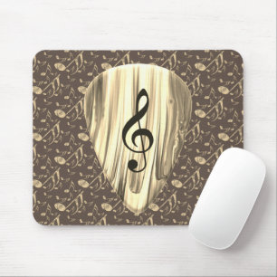 Personalized Music Note Guitar Pick Mouse Pad