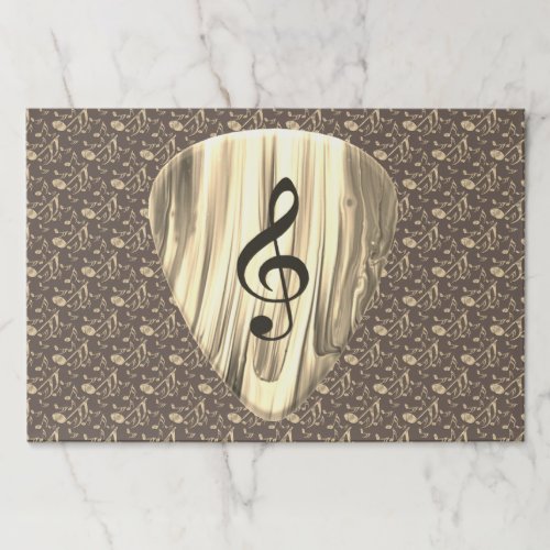 Personalized Music Note Guitar Pick  Paper Pad