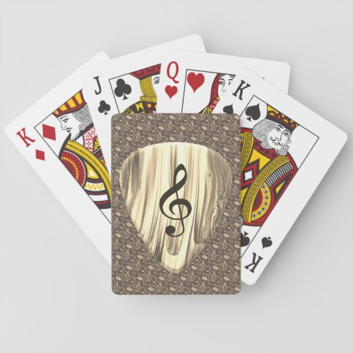 Personalized Music Note Guitar Pick  Playing Cards