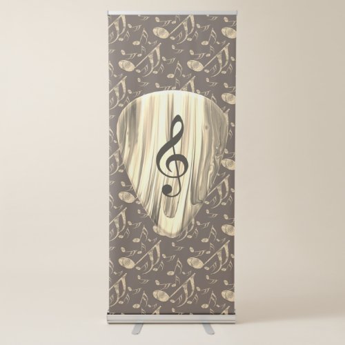 Personalized Music Note Guitar Pick  Retractable Banner