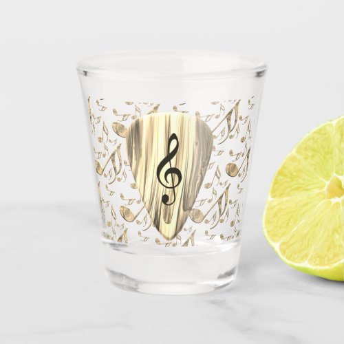 Personalized Music Note Guitar Pick  Shot Glass