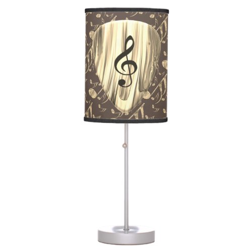 Personalized Music Note Guitar Pick  Table Lamp