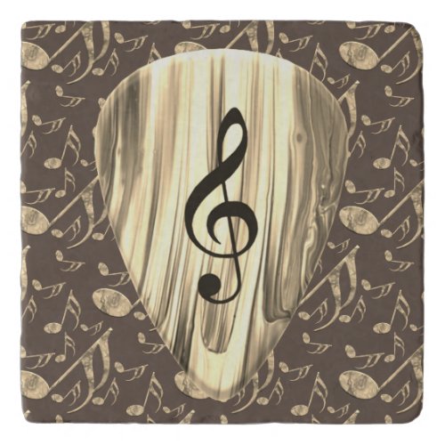 Personalized Music Note Guitar Pick  Trivet