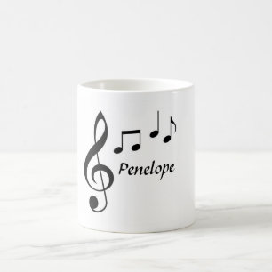 Personalized Music Note Mug