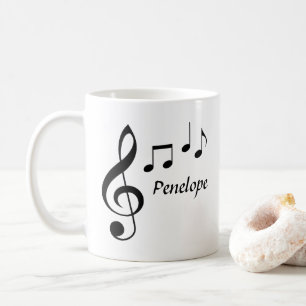Personalized Music Note Mug