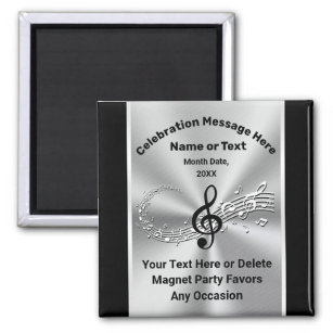 Personalized Music Note Party Favors, Any Occasion Magnet