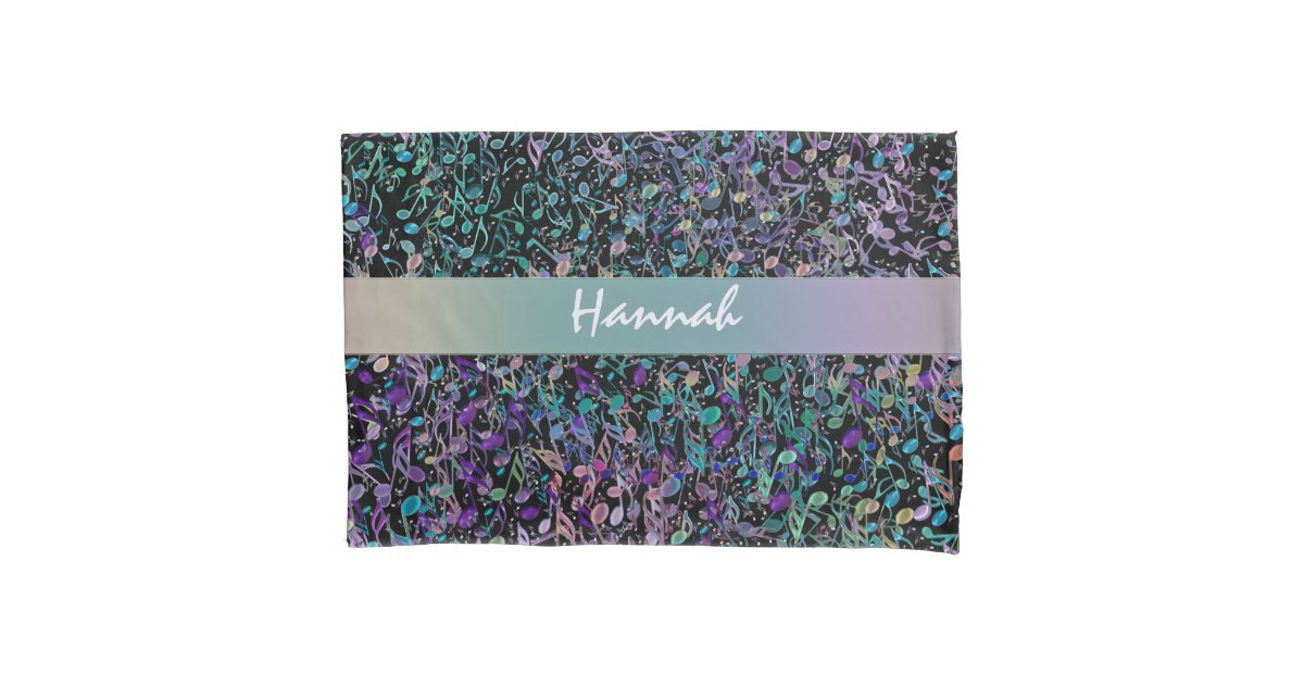 Personalized Music Note Pillowcase Zazzle