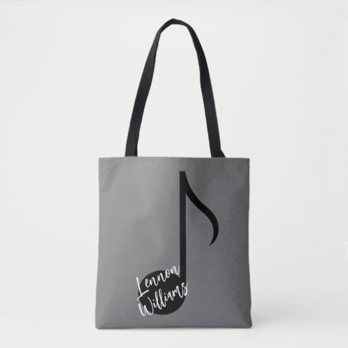 Personalized Music Note Tote Bag