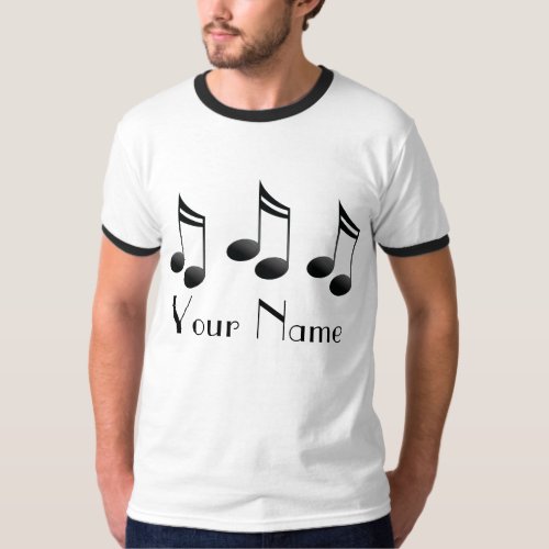 Personalized Music Notes Gift Tee