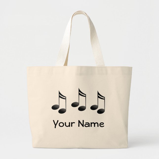 Personalized Music Notes Tote Bag (Front)