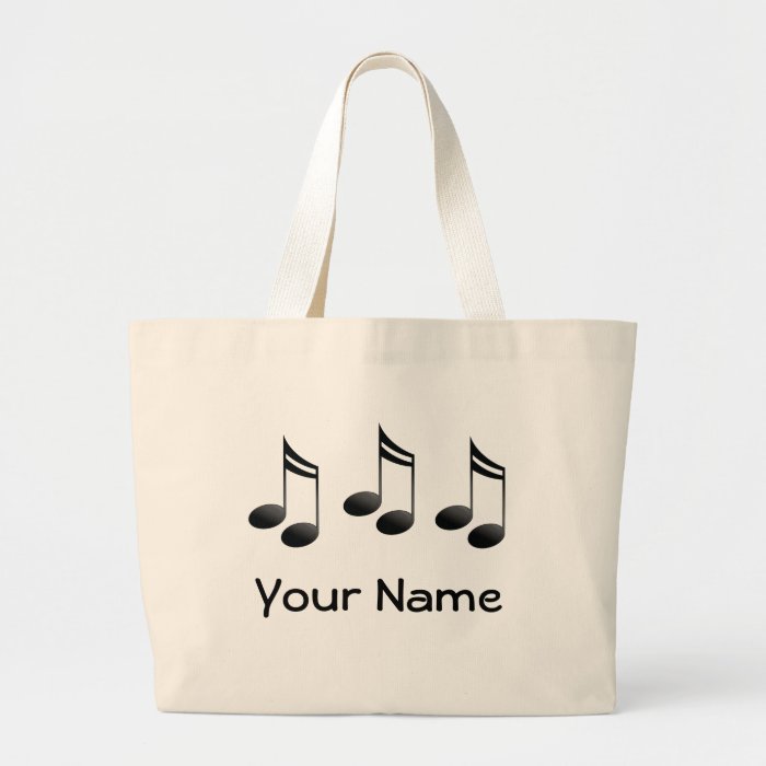 Personalized Music Notes Tote Bag