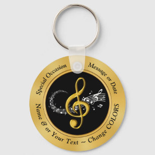 Personalized Music Party Favors for Any Occasion Keychain