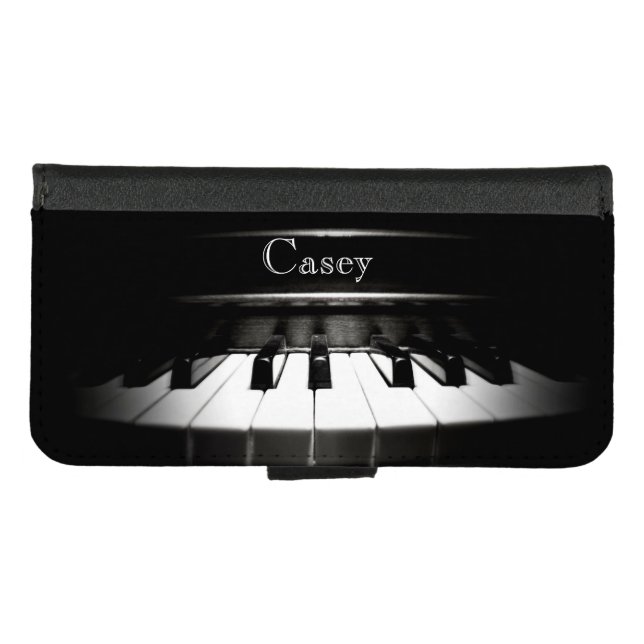 Personalized Music Piano Wallet Phone Case (Front (Horizontal))