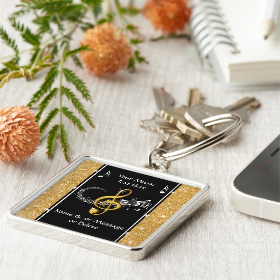 Personalized Music Related Gifts for Her, Music Keychain