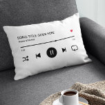 Personalized Music Streaming Couples Accent Pillow<br><div class="desc">Celebrate your favorite song and the special person in your life with a personalized music streaming-themed pillow—perfect for Valentine’s Day or any occasion. Customize it with your chosen song and artist, along with modern music streaming symbols, to create a meaningful keepsake that captures your unique bond. Whether it’s for Valentine’s...</div>