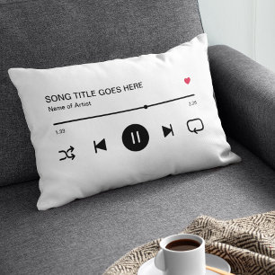 Personalized Music Streaming Couples Accent Pillow