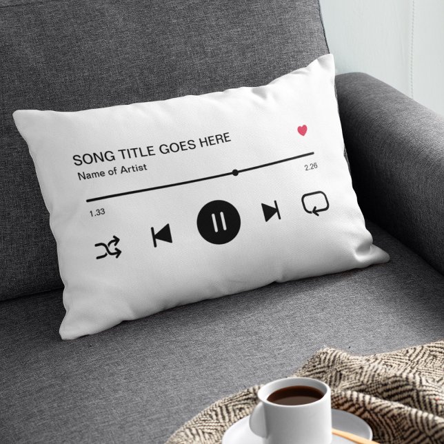 Personalized Music Streaming Couples Accent Pillow (Creator Uploaded)