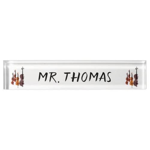 Personalized Music String Instrument Desk Name Plate