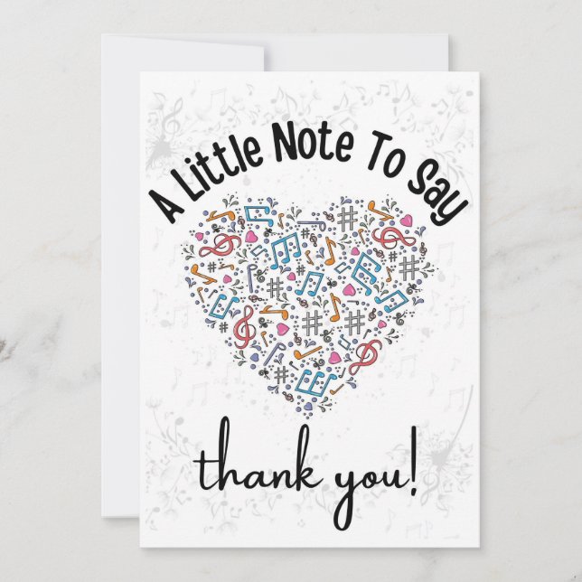 Personalized Music Teacher Appreciation Card (Front)