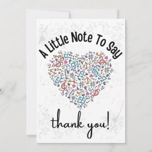 Personalized Music Teacher Appreciation Card