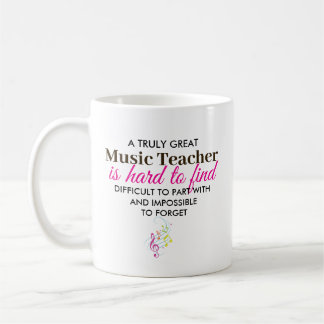 Personalized Music Teacher Appreciation gift Coffee Mug