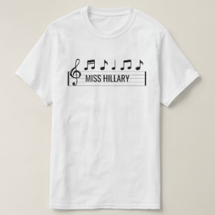 Personalized Music Teacher Name T-Shirt