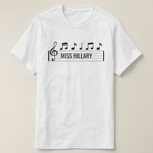 Personalized Music Teacher Name T_Shirt