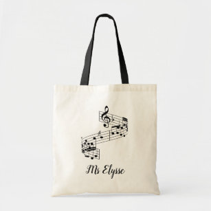 Personalized Music Teacher Tote Bags