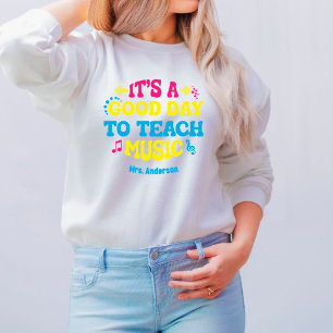 Personalized Music Teacher White Sweatshirt