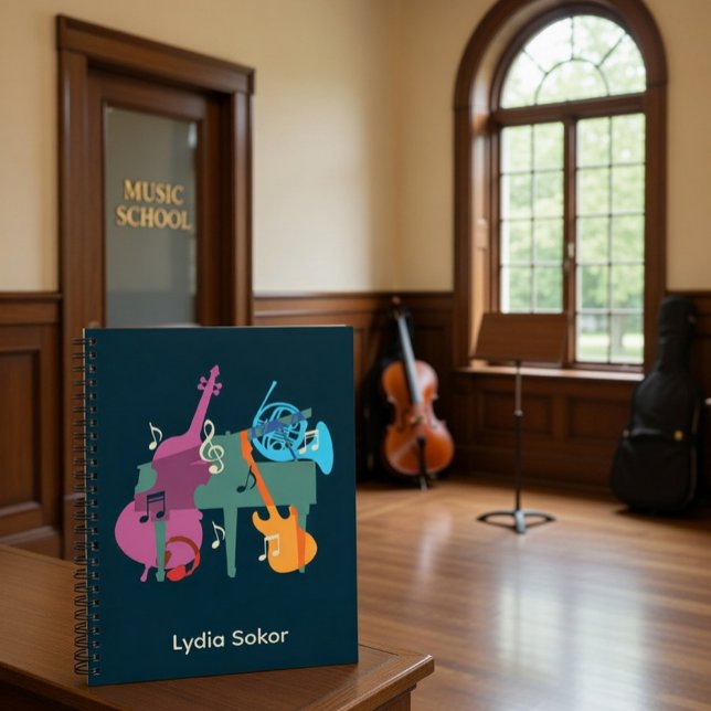 Personalized Music-Themed Planner Notebook (Creator Uploaded)