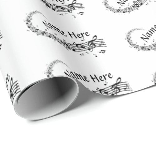 Personalized Music Wrapping Paper in Any COLORS