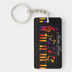 Personalized Musical Keyboard Keychain