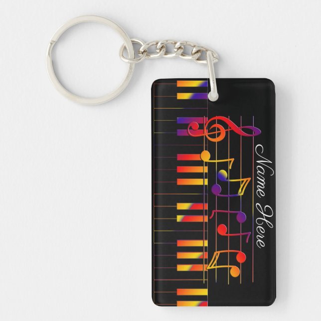 Personalized Musical Keyboard Keychain (Front)