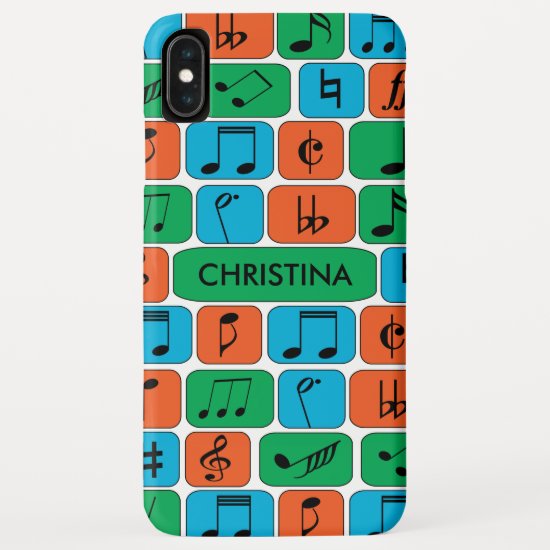 Personalized Musical Notes iPhone XS Max Case