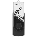 Personalized Musical Notes Usb 2.0 Flash Drive at Zazzle