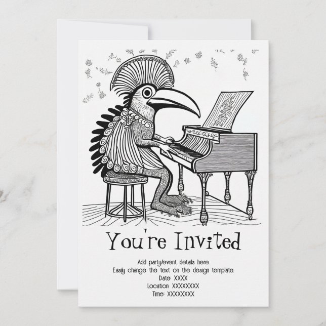 Personalized Musical Soiree Invitation (Front)