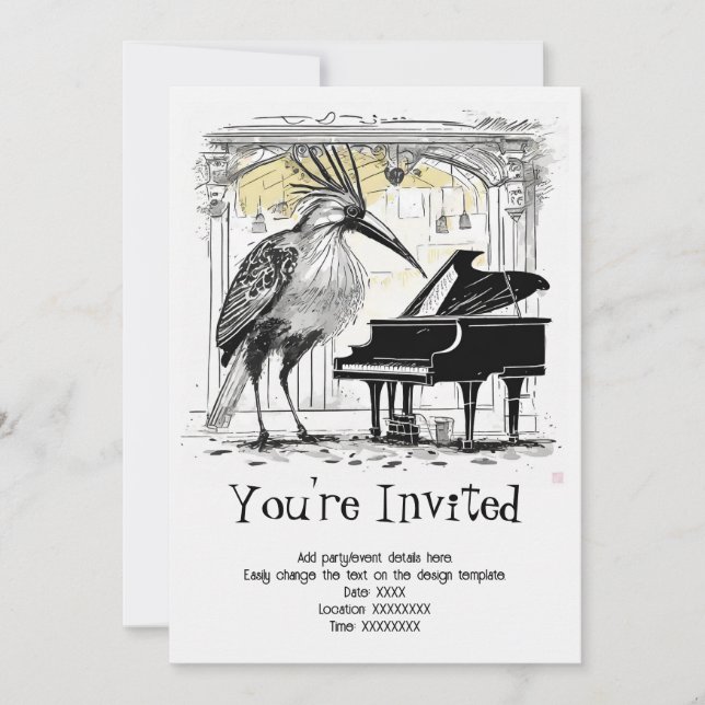 Personalized Musical Soiree Invitation (Front)