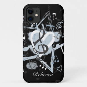 Personalized Musical Star notes designer pattern iPhone 11 Case