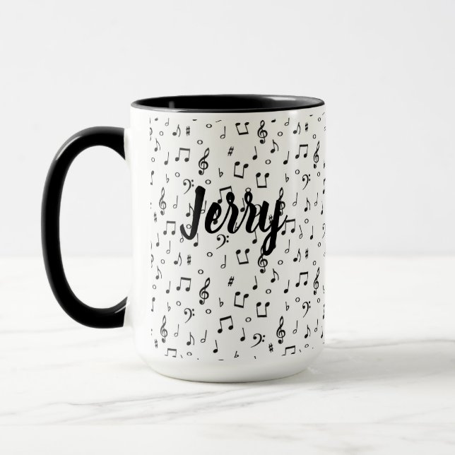 Personalized Musical symbols Mug (Left)