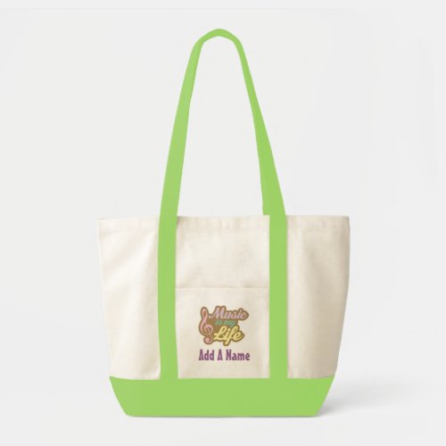 Personalized Musician Music Lover Tote Bag