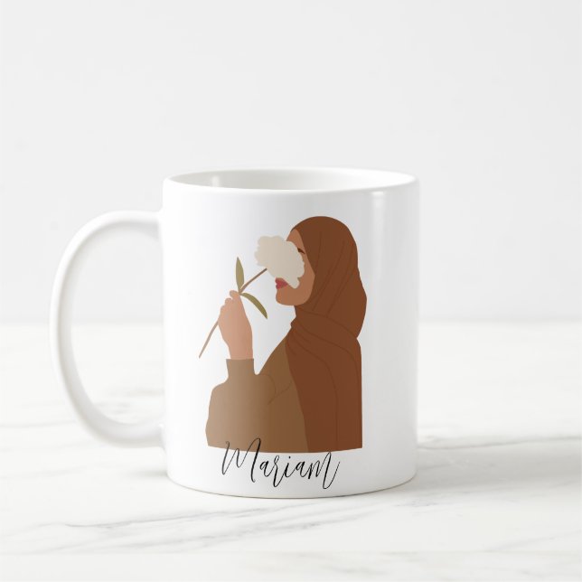 Personalized Muslim Girl Mug| Hijabi Mug (Left)