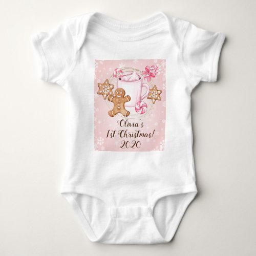 Personalized My 1st Christmas Baby Bodysuit