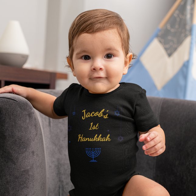 Personalized My 1st Hanukkah Baby Bodysuit (Creator Uploaded)