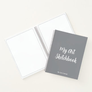 Personalized My Art Sketchbook Spiral Notebook