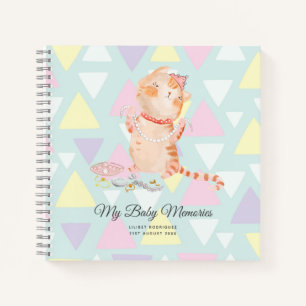 Personalized My Baby Memories Princess Kitten Lili Notebook