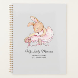 Personalized MY BABY MEMORIES - Rabbit Ballerina Planner