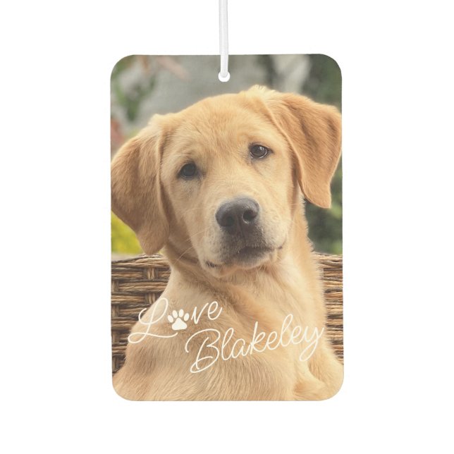 Personalized My Best Friend Photo Love Paw Air Freshener (Front)