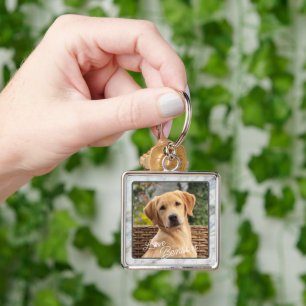 Personalized My Best Friend Photo Love Paw Keychain