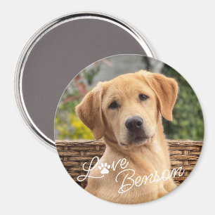 Personalized My Best Friend Photo Love Paw Magnet